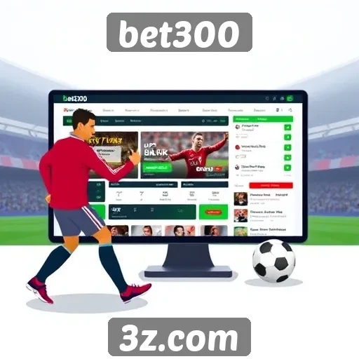 Experiência do usuário navegando pelo site bet300